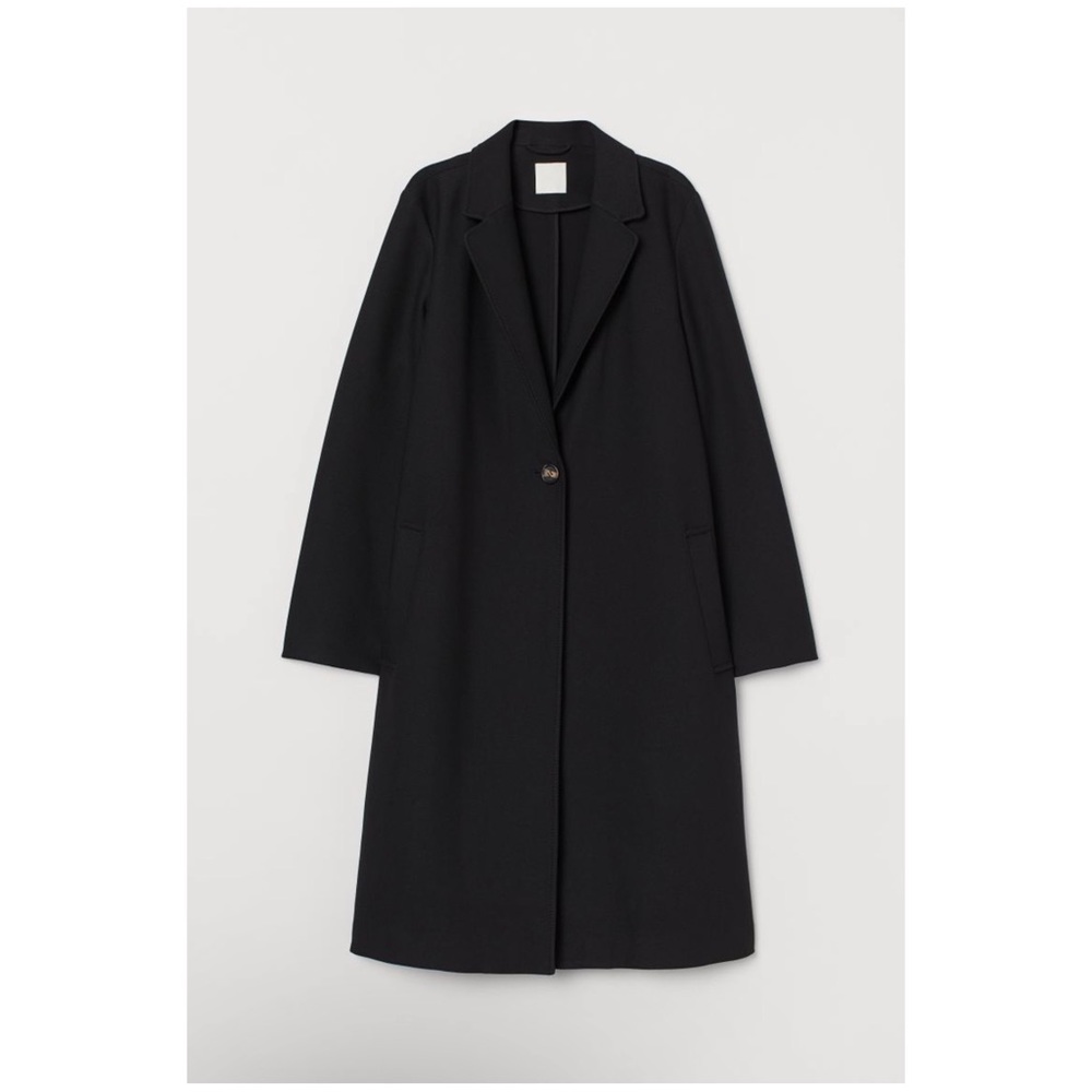 Black Long Coat (Single Breasted)